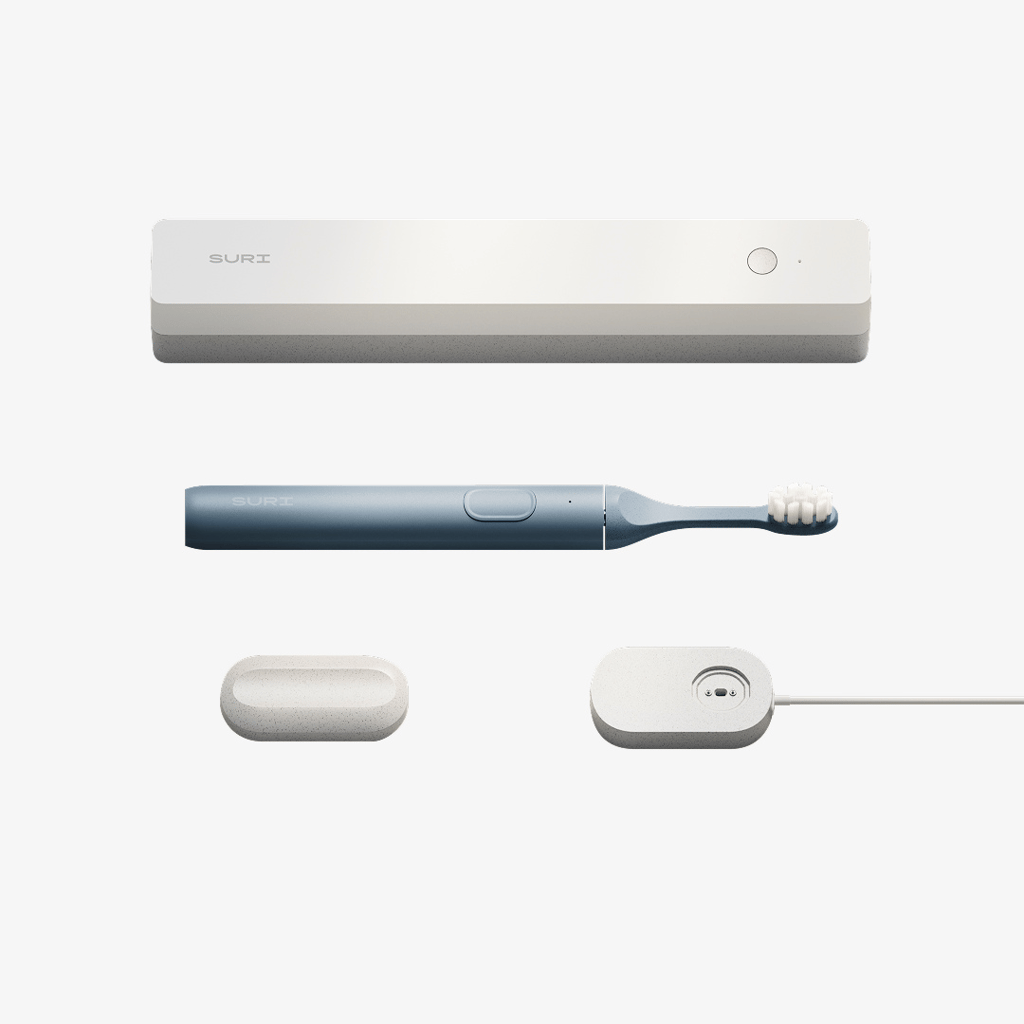 SURI Electric Toothbrush with UV Light Cleaning and Charging Case - Morning Waves - Image 1