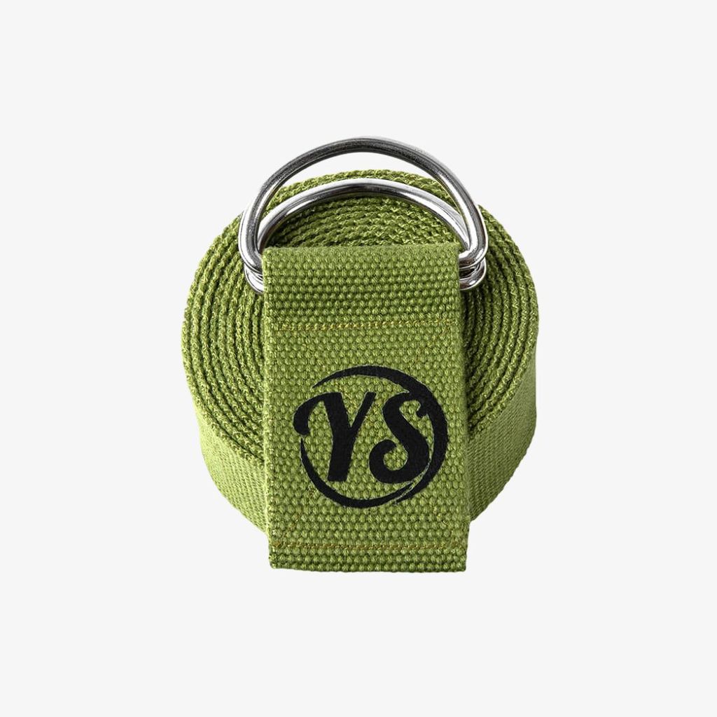 D-Ring Yoga Belt - Green - Image 1