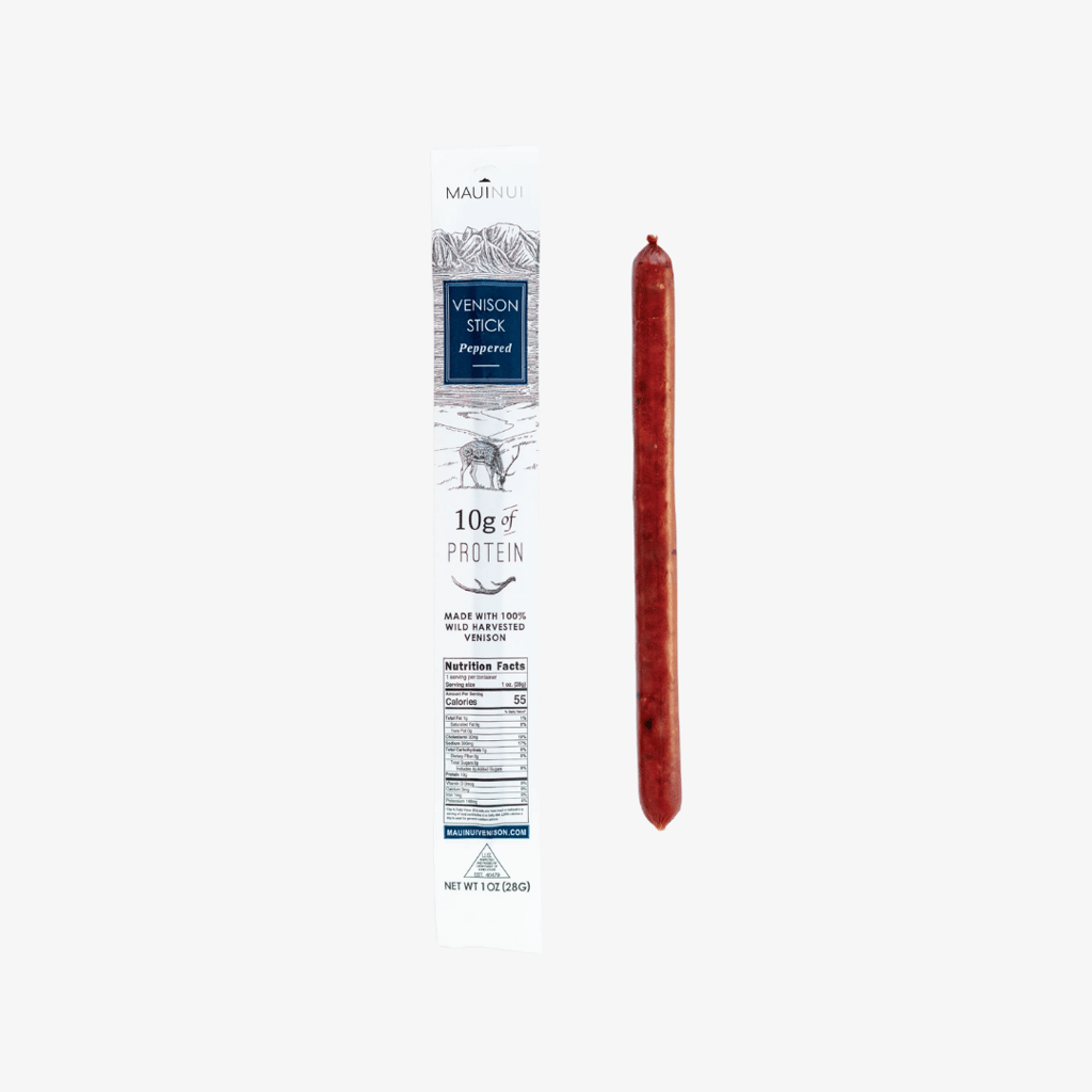 Sugar Free Pepper Venison Jerky - 12 Sticks - Image 1