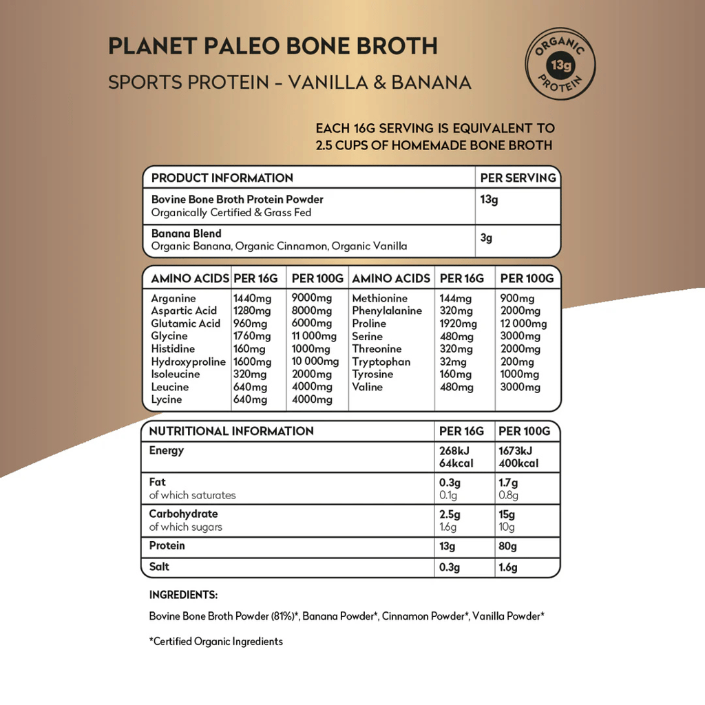 Bone Broth Sport Protein - Vanilla & Banana - Image 2