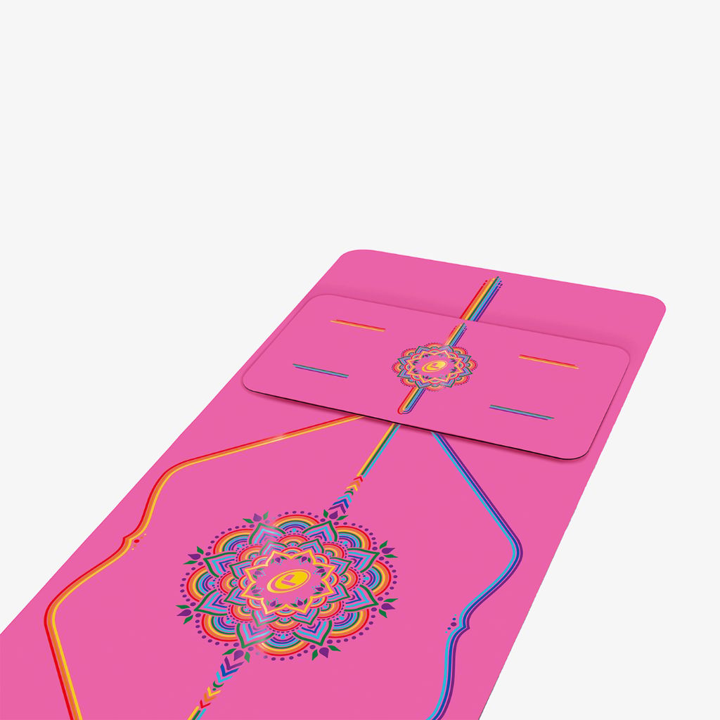Liforme Rainbow Yoga Pad - Grateful Pink - Image 4
