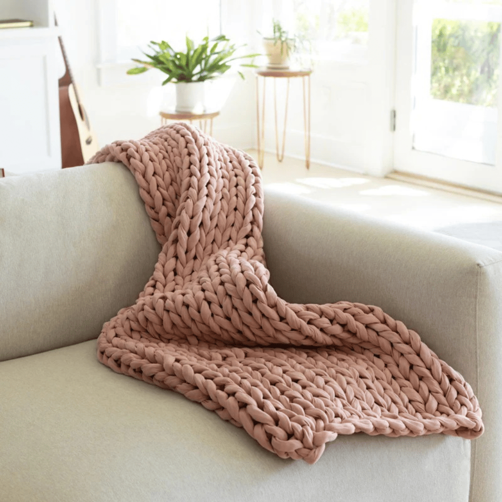 Cotton Weighted Blanket - Evening Rose - Image 4