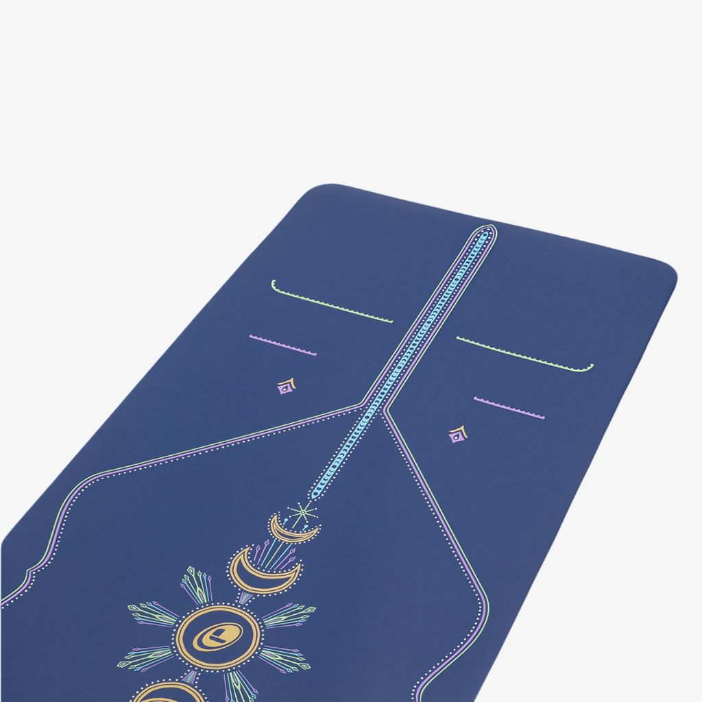Liforme Cosmic Moon Travel Yoga Mat - Dusk Blue - Image 4