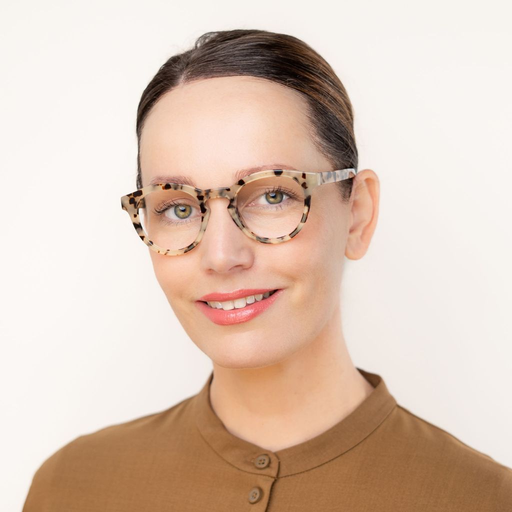 Alexander Blue Light Blocking Glasses (Day) - Ivory Tortoise with Clear Lens - Image 4