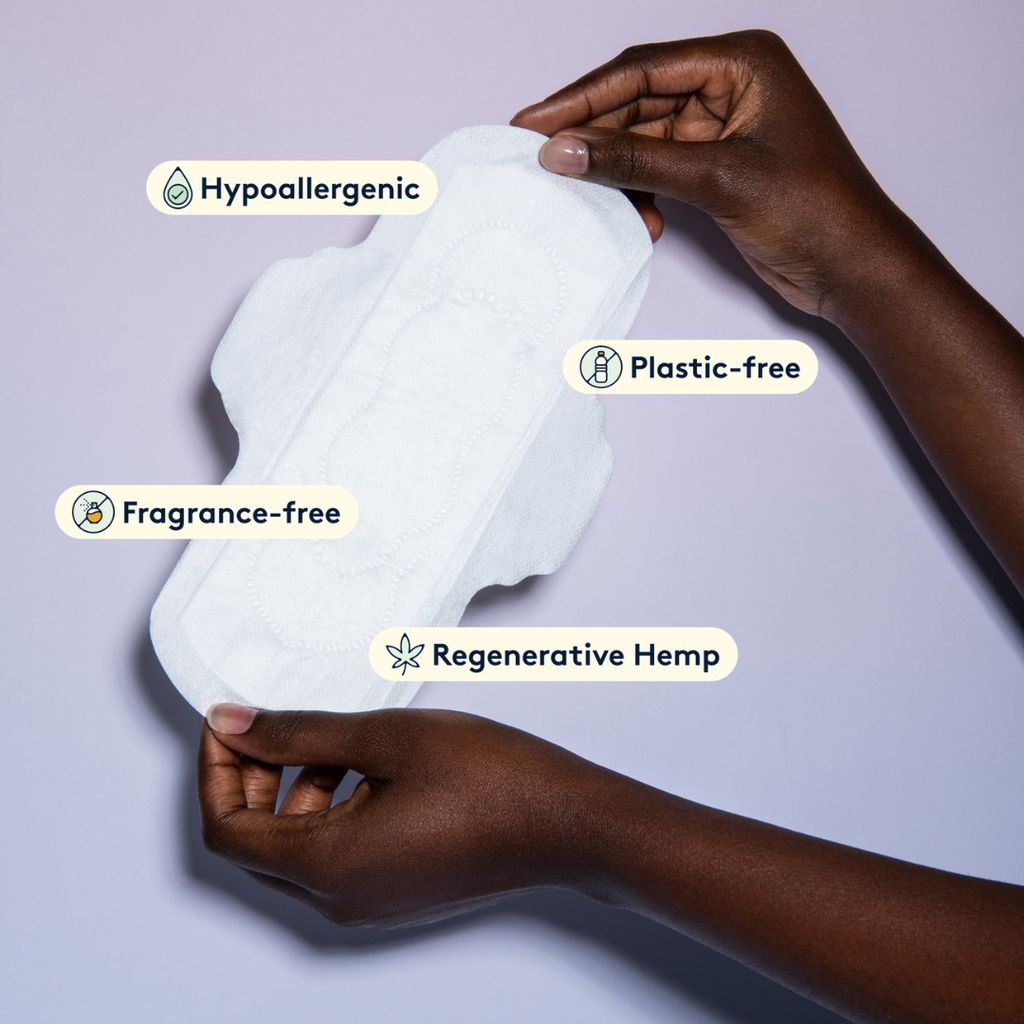 Organic Hemp Blend Sanitary Pads Super - Image 2