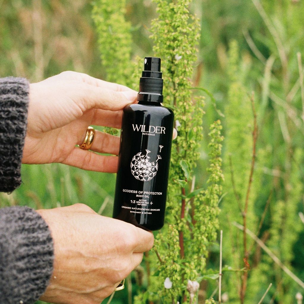 Goddess of Protection Body Oil - Green Tea Infused Oil, Sea Buckthorn, Grape Seed Oil - Image 2