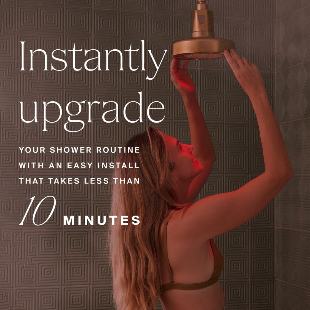 Red Light Showerhead Filter - Matte Black - Image 5