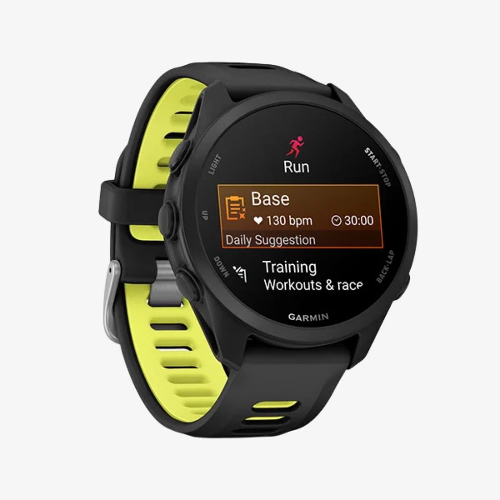 Forerunner® 170, Black with Black/Amp Yellow Band - Image 3