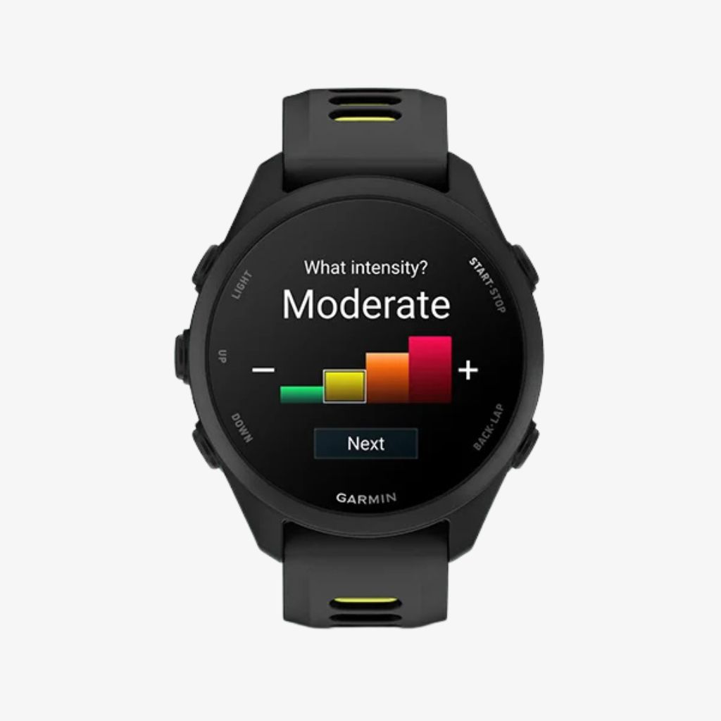 Forerunner® 170, Black with Black/Amp Yellow Band - Image 2