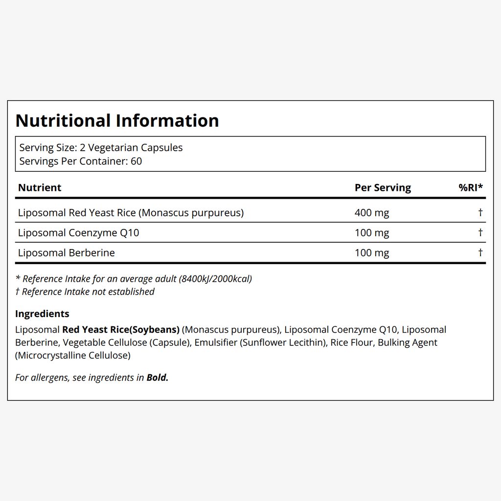 CardioMAX – Liposomal Berberine, Red Yeast Rice, CoQ10 - Image 2
