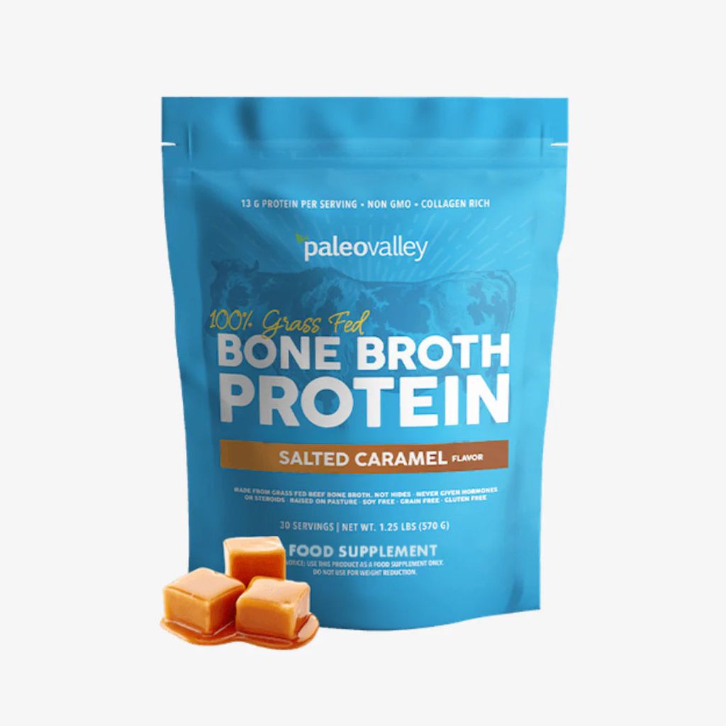 100% Grass Fed Bone Broth Protein Powder - Salted Caramel - Image 1