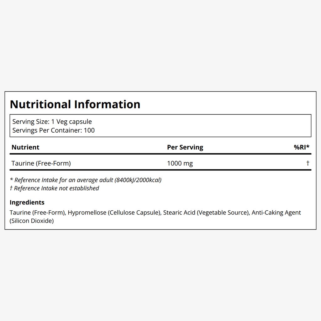 Taurine, Double Strength, 1,000 mg - Image 2