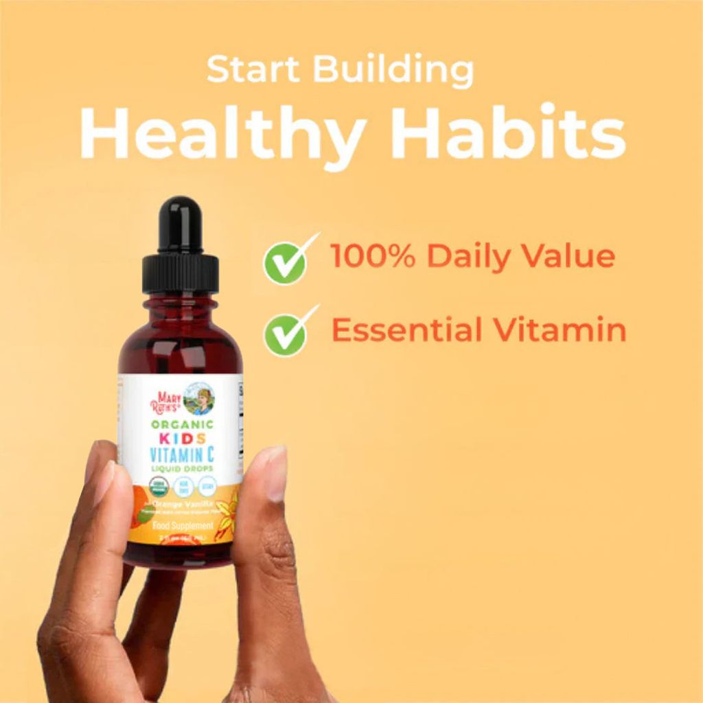 Kids Vitamin C Liquid Drops - Orange Vanilla - Image 3