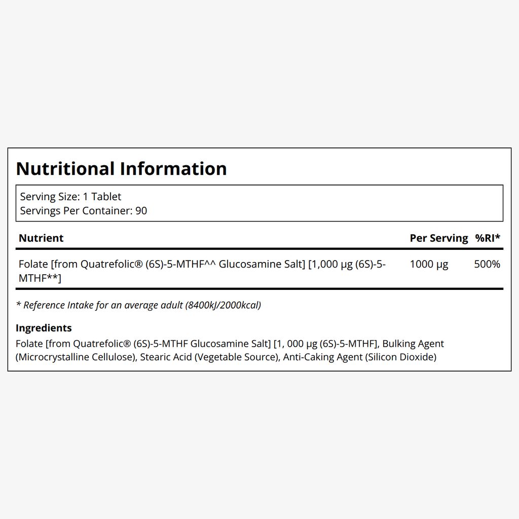 Methyl Folate 1,000 mcg - Image 2