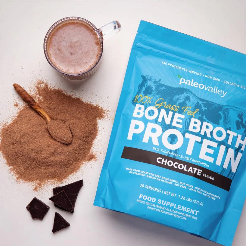 100% Grass Fed Bone Broth Protein Powder - Chocolate - Image 3