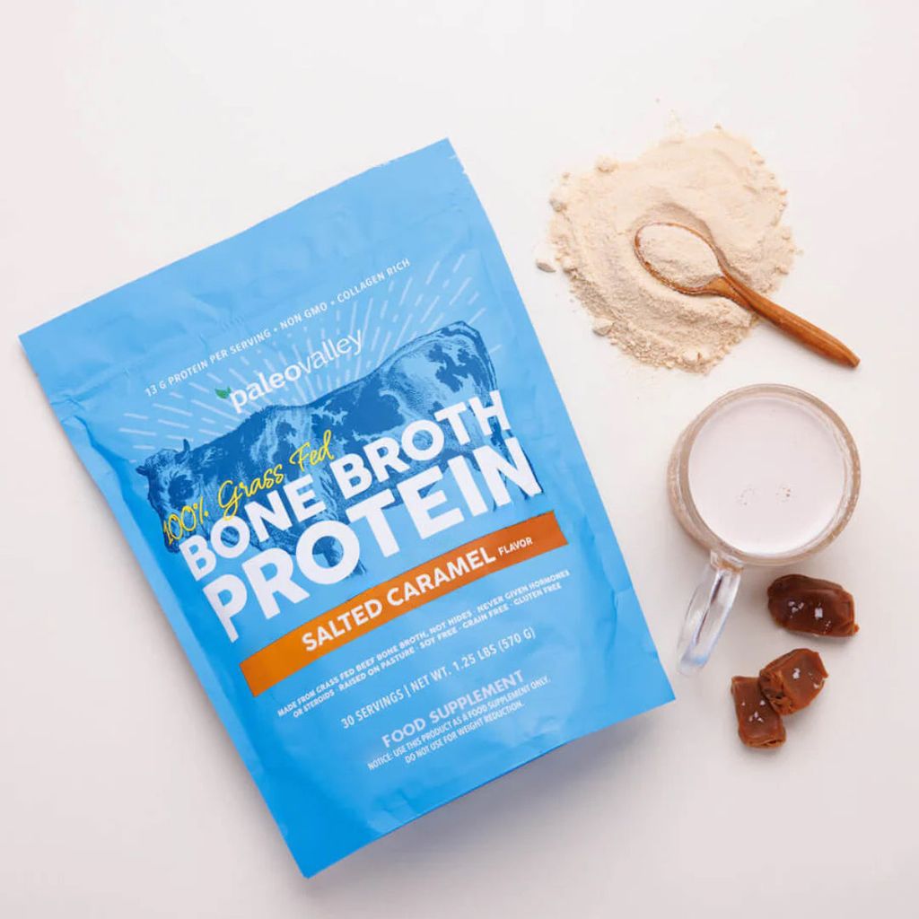 100% Grass Fed Bone Broth Protein Powder - Salted Caramel - Image 4