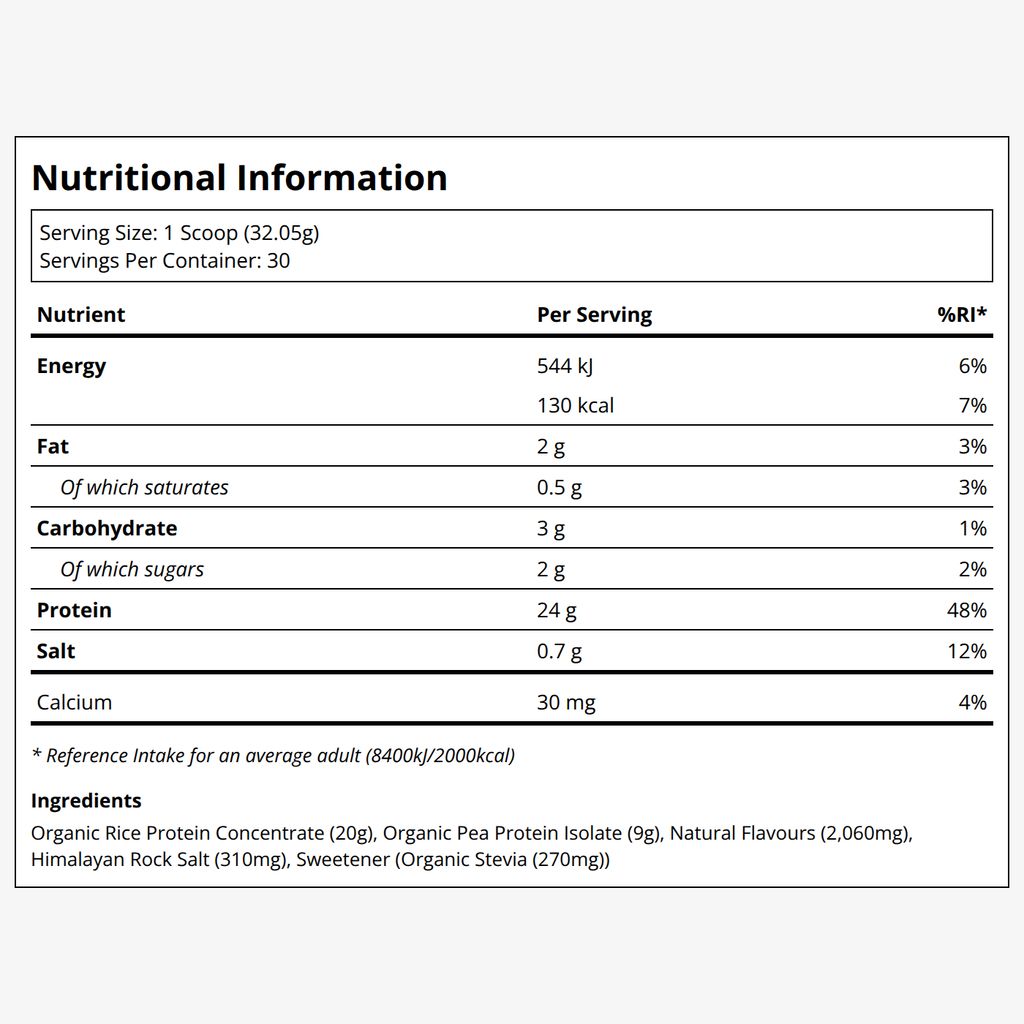 Vegan - RICE & PEA PROTEIN - French Vanilla - Image 2