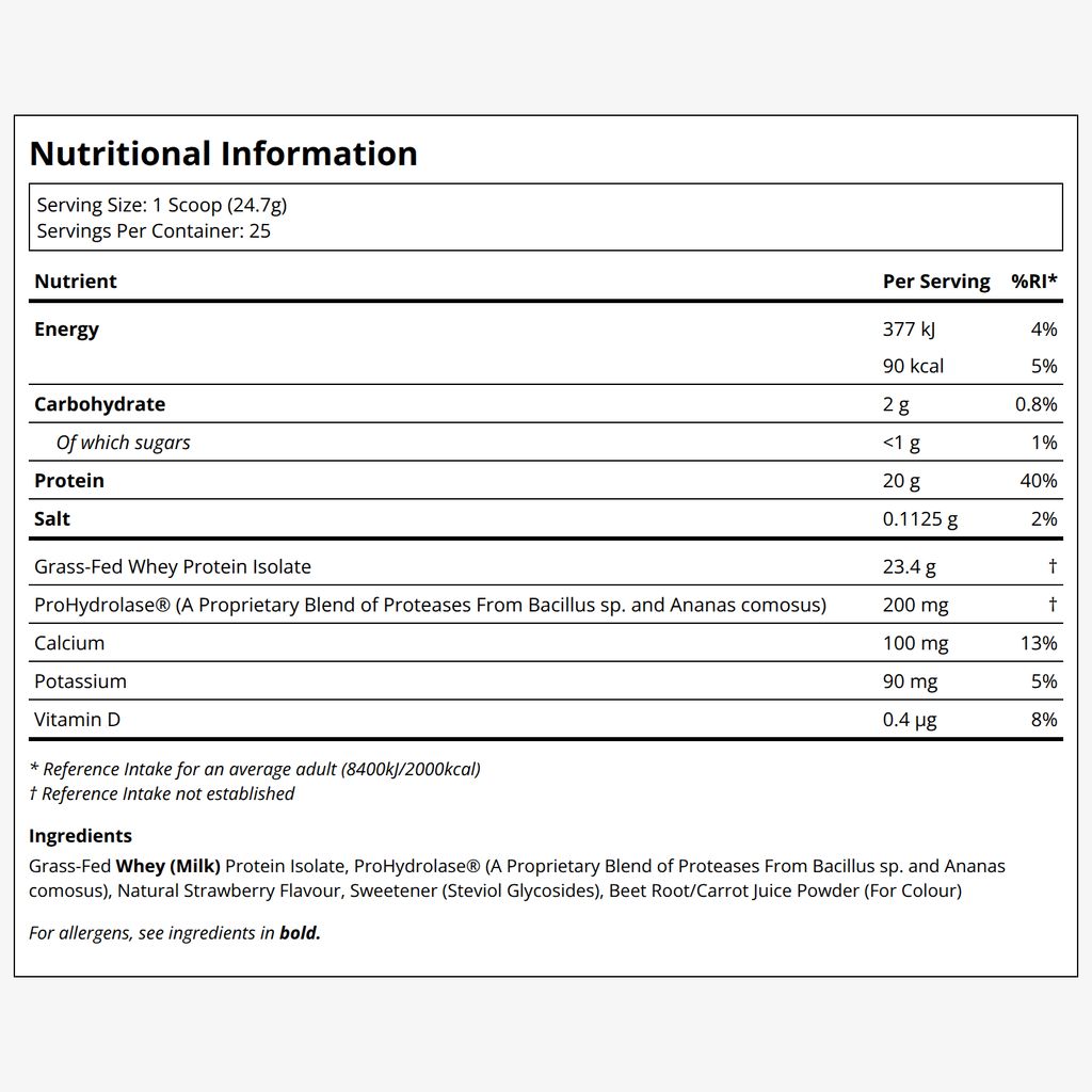 Molkenproteinisolat im Glas – Erdbeere - Image 2