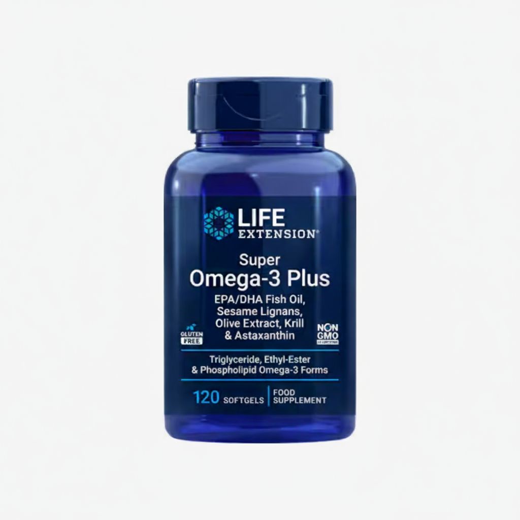 Super Omega-3 Plus EPA/DHA Fish Oil, Sesame Lignans, Olive Extract, Krill & Astaxanthin - Image 1